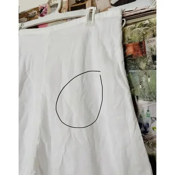 White James Perse Cotton Knee Length Skirt 2/M - Picture 4 of 5